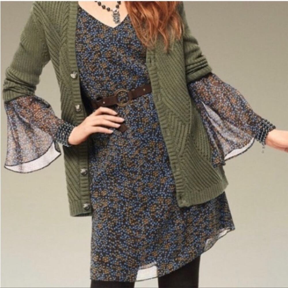 CABi Poise Bell Sleeve Flora Dress Size Medium